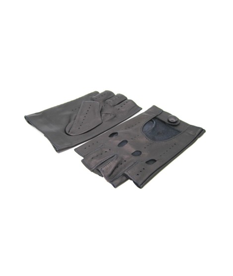 Sermoneta Gloves Guanto Guida in Nappa mezze dita Navy Offerta natalizia