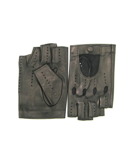 Sermoneta Gloves Guanto Guida in Nappa mezze dita Nero Offerta Pasqua