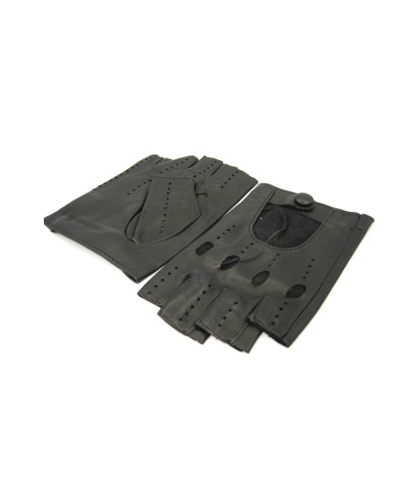 Sermoneta Gloves Guanto Guida in Nappa mezze dita Nero Offerta Pasqua