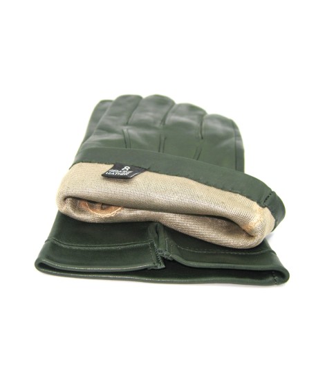 Sermoneta Gloves Guanto in Nappa foderato seta Verde scuro Bestseller