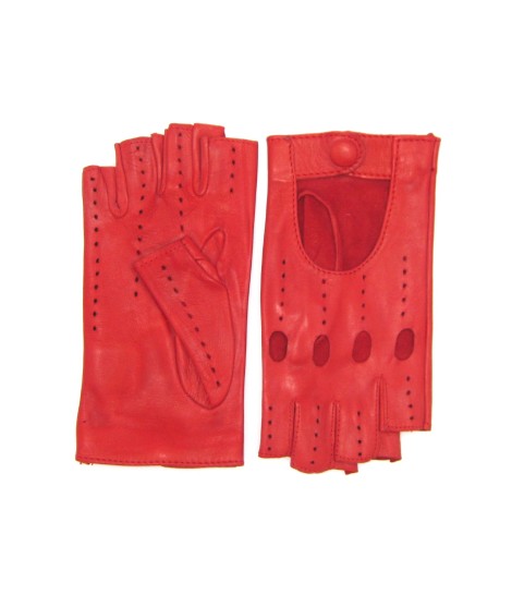 Sermoneta Gloves Guanto Guida in Nappa sfoderato 1/2 dita Rosso Ultimo giorno