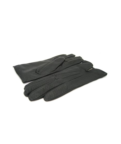 Sermoneta Gloves Guanti in Nappa foderato cashmere Nero Vendita Calda