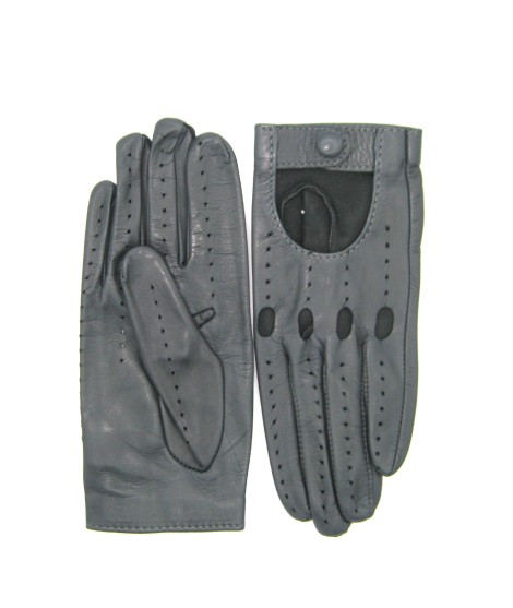 Sermoneta Gloves Guanto Guida in Nappa sfoderato dita intere Grigio scuro Moda