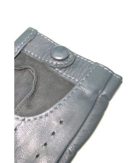 Sermoneta Gloves Guanto Guida in Nappa sfoderato dita intere Grigio scuro Moda