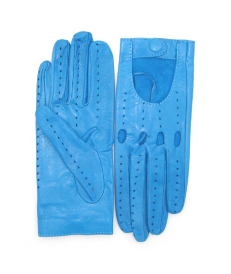 Sermoneta Gloves Guanto Guida in Nappa sfoderato dita intere Turchese Spedizione gratuita