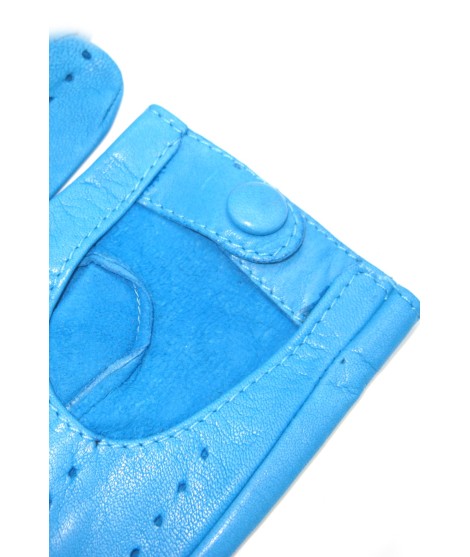 Sermoneta Gloves Guanto Guida in Nappa sfoderato dita intere Turchese Spedizione gratuita