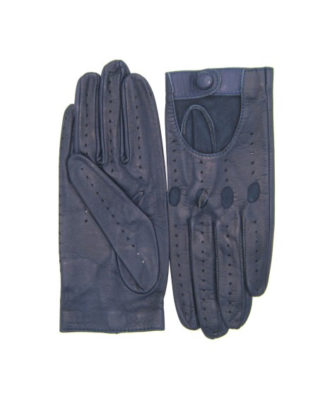 Sermoneta Gloves Guanto Guida in Nappa sfoderato dita intere Navy Prezzo di fabbrica