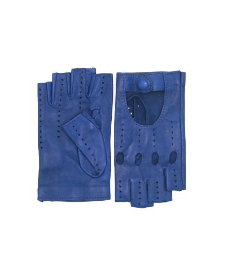 Sermoneta Gloves Guanto Guida in Nappa sfoderato 1/2 dita Blu/Royal Comprare a buon mercato