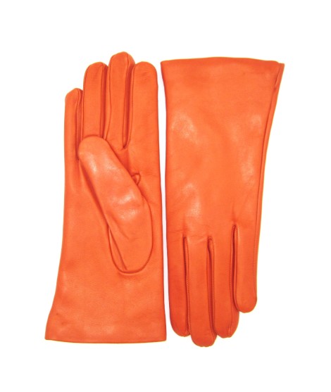 Sermoneta Gloves Guanto Nappa foderato cashmere Arancio scuro Offerta natalizia