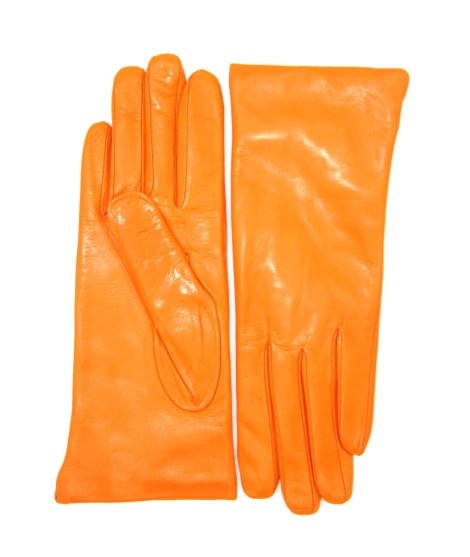Sermoneta Gloves Guanto in Nappa foderato cashmere Arancio Offerta Pasqua