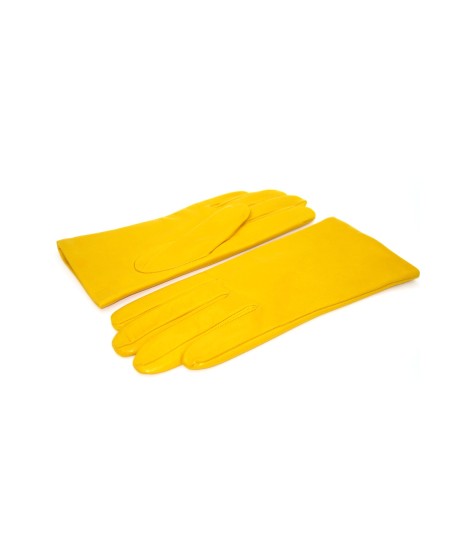 Sermoneta Gloves Guanto Nappa foderato cashmere Giallo Ocra Offerta per la Festa della Mamma