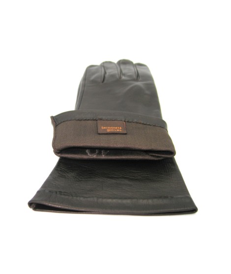 Sermoneta Gloves Guanto Nappa 4bt foderato seta Testa di Moro Comprane uno, ottenene uno gratis