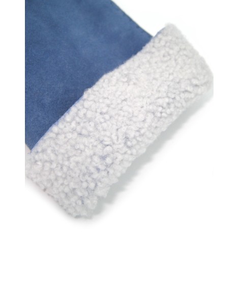 Sermoneta Gloves Guanto Montone cucito a mano Denim Ritorno libero