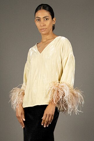 Stephan Janson GRITTI – blusa con piume Promozione