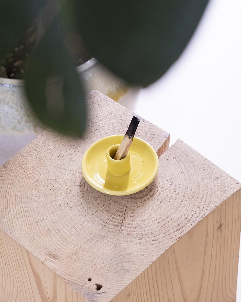 Wood'd PALO SANTO PLATE YELLOW Moda