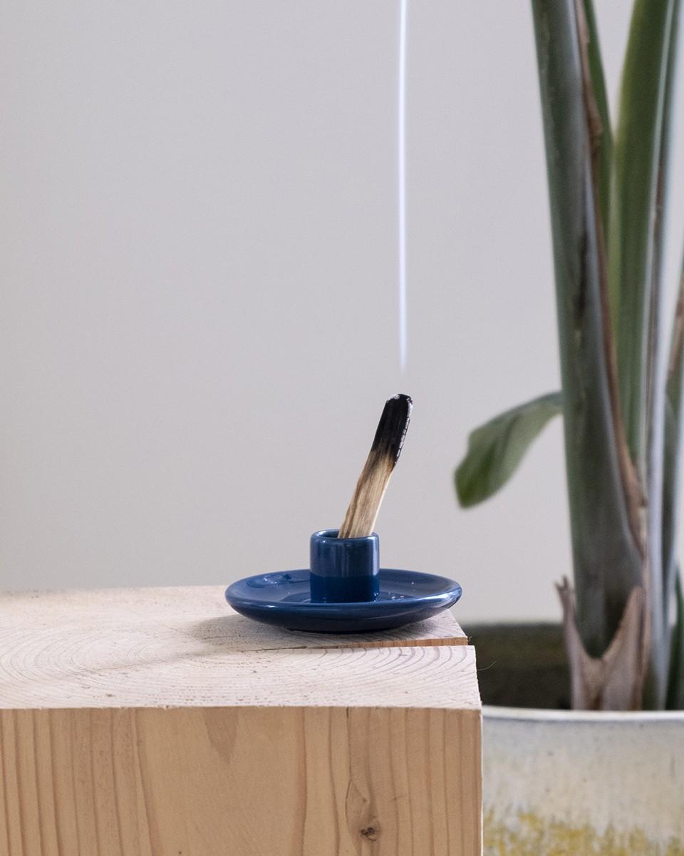 Wood'd PALO SANTO PLATE BLUE Italia