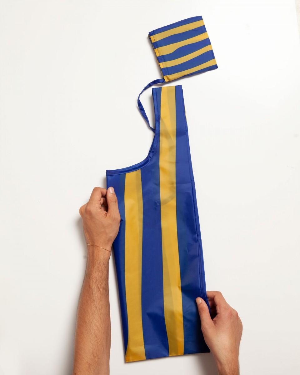 Wood'd Stripes Blue Bag Qualità Garantita