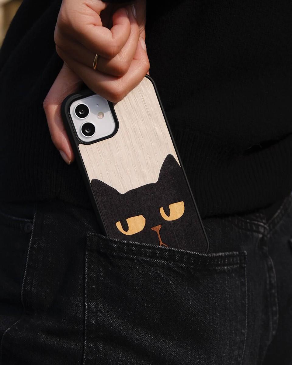 Wood'd Black Cat Cover Qualità Garantita