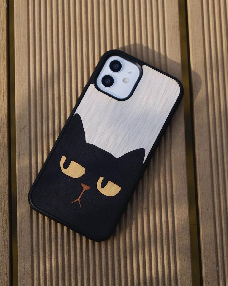 Wood'd Black Cat Cover Qualità Garantita