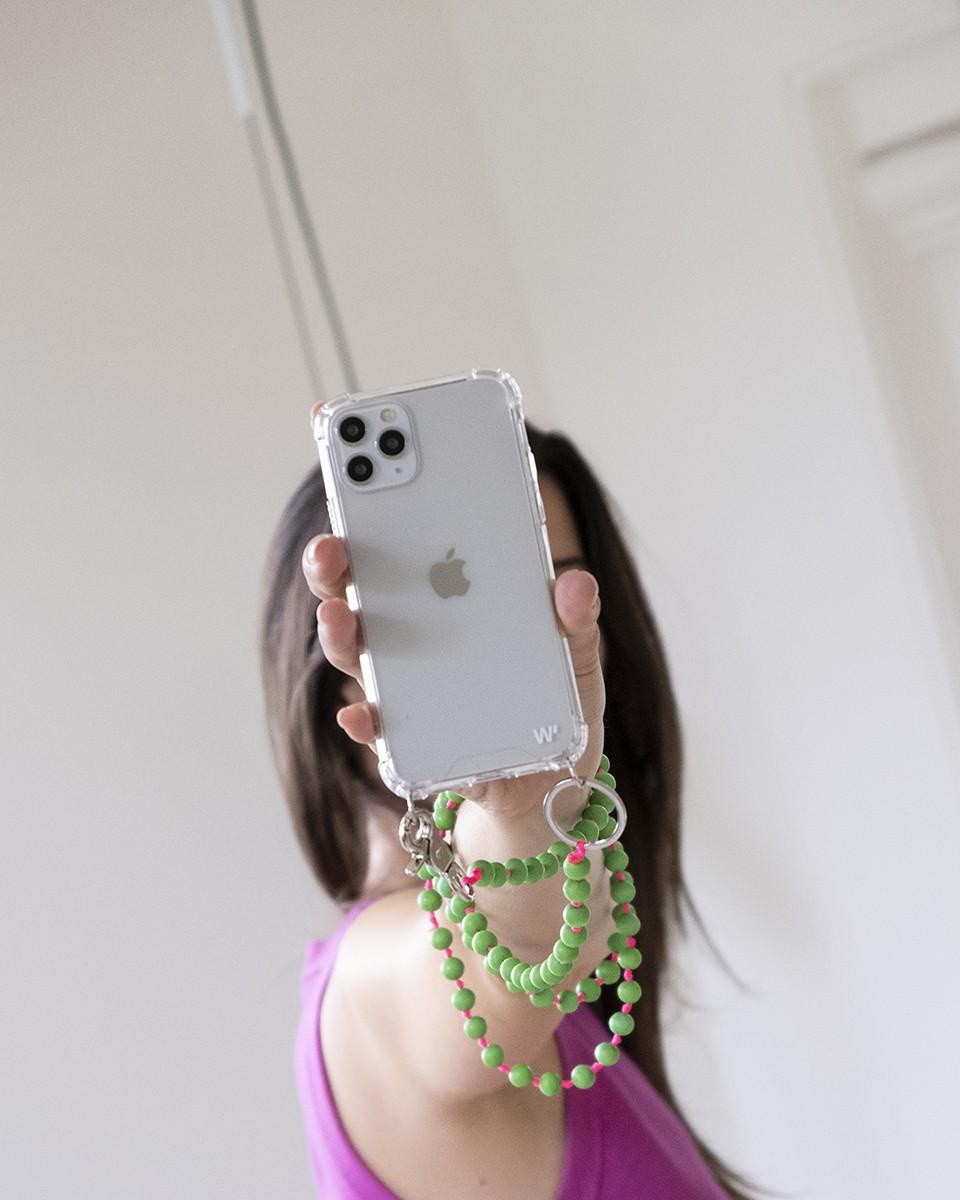 Wood'd Pearls Green Necklace Vendita