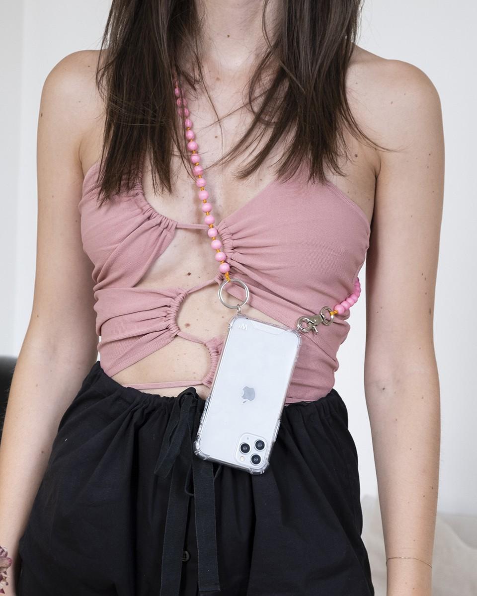 Wood'd Pearls Pink Necklace Promozione