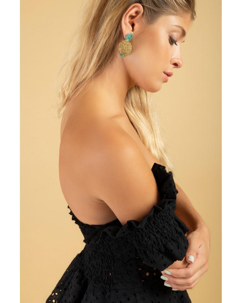 Y'am Capri Lemons Crochet earrings (small size) In Saldo