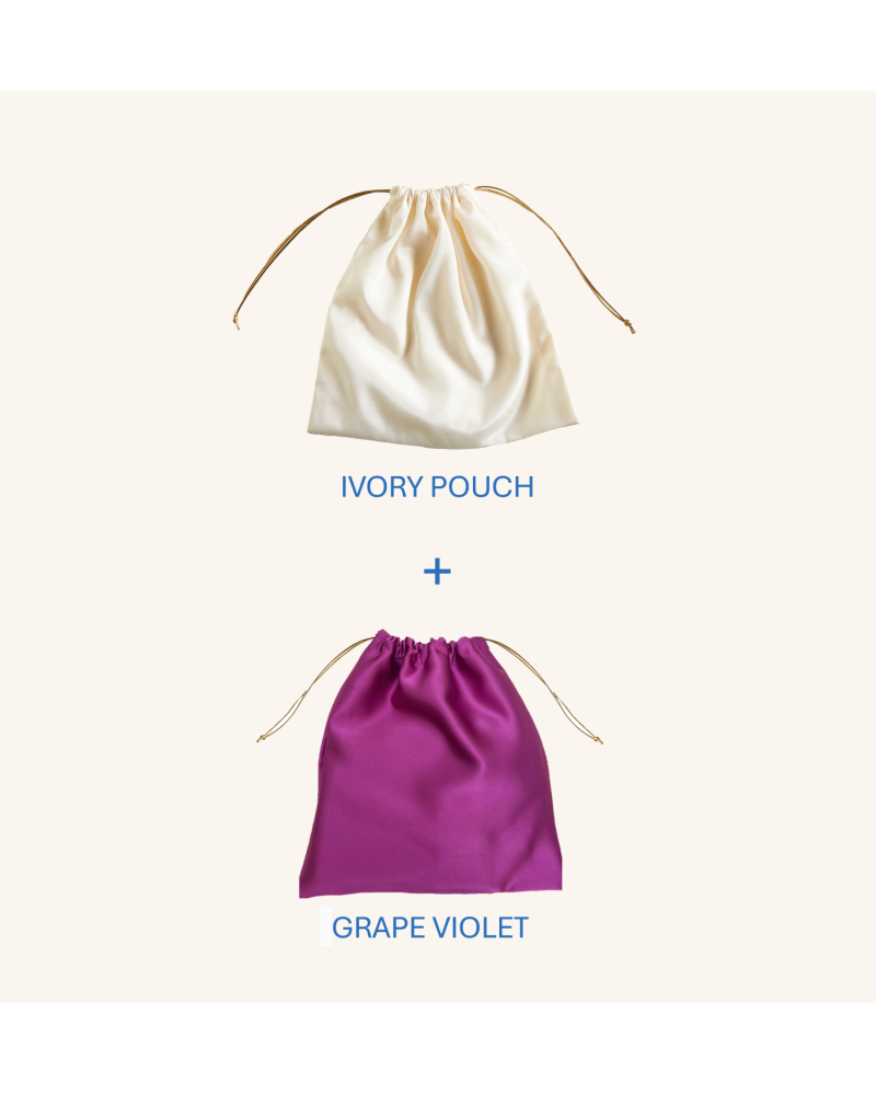 Y'am Capri Helenuccia Bag + un sacchetto colorato viola chiaro Italia