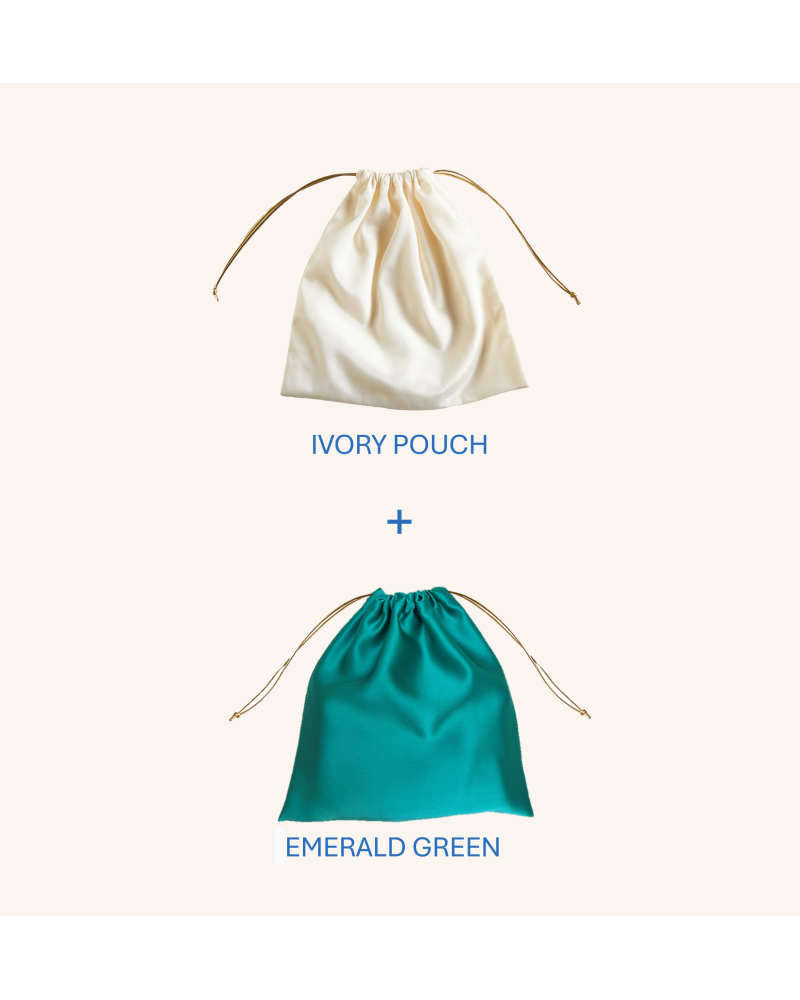 Y'am Capri Helenuccia Bag + un sacchetto colorato verde smeraldo Nuovo