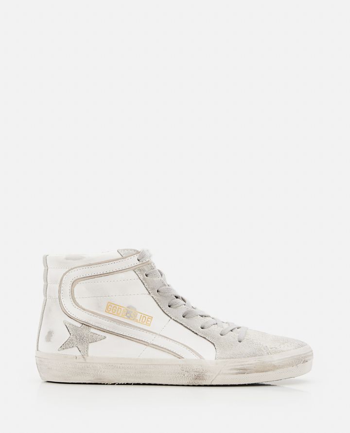 Golden Goose SLIDE SNEAKERS IN PELLE Vendita Calda