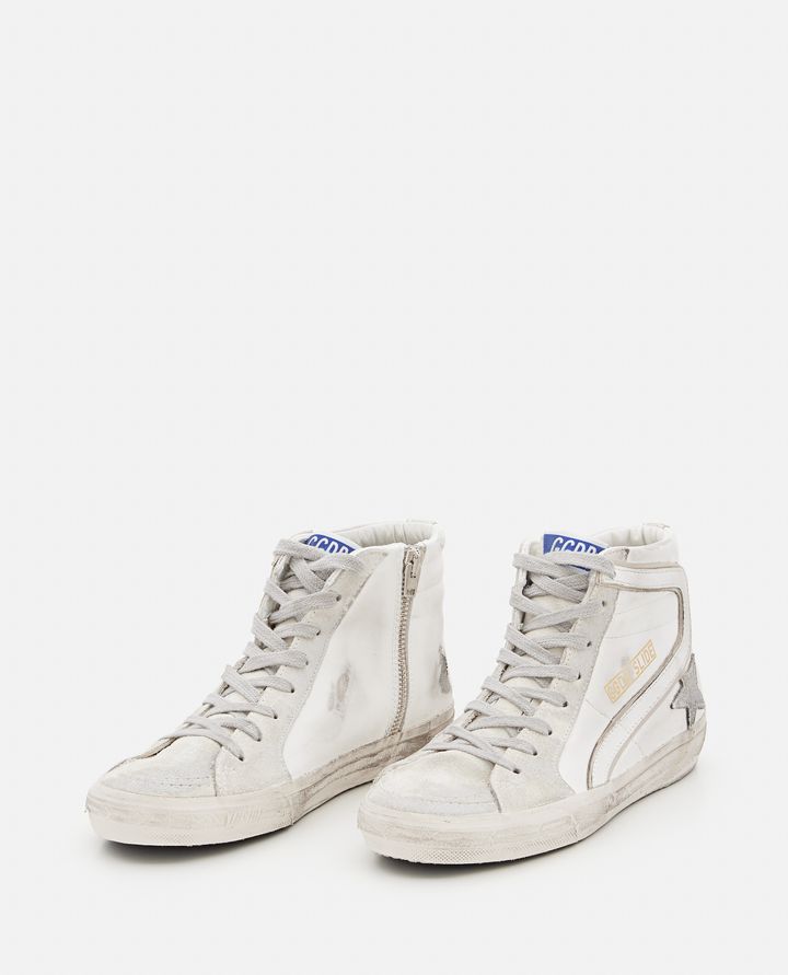 Golden Goose SLIDE SNEAKERS IN PELLE Vendita Calda