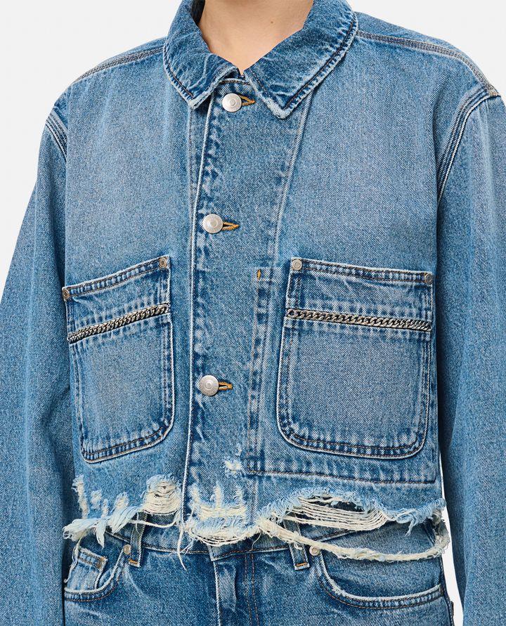Stella McCartney GIACCA IN DENIM CON DECORAZIONE SULLE TASCHE Offerta