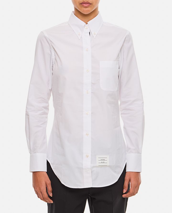 Thom Browne CAMICIA CLASSICA IN POPELINE CON COLLO A PUNTA In Vendita