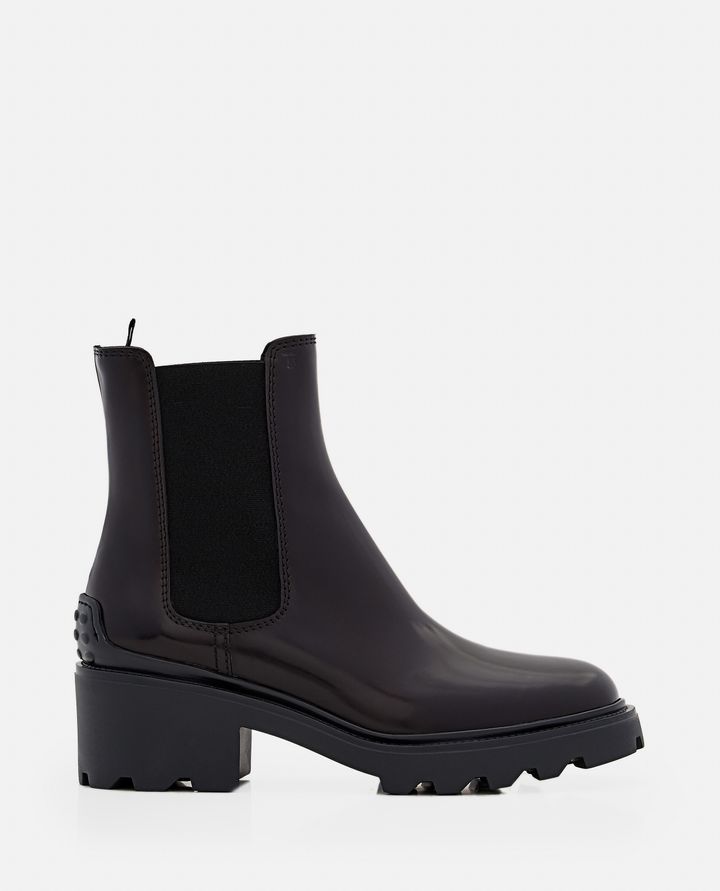 Tod's STIVALI CHELSEA IN VERNICE CON PLATFORM