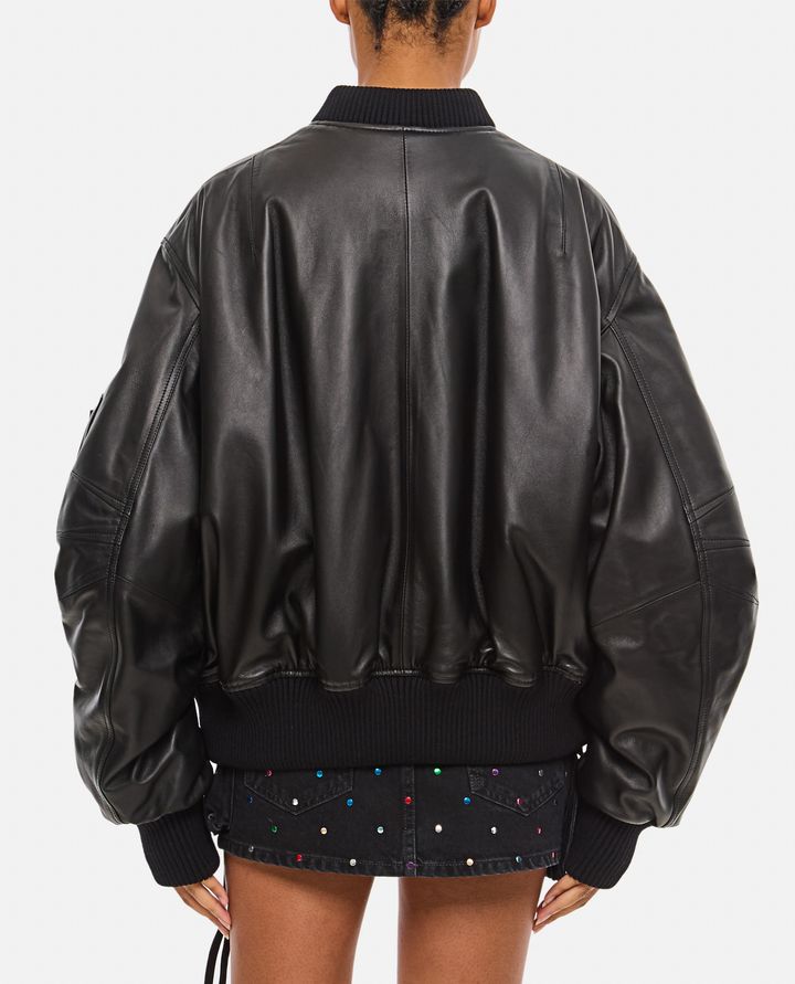 The Attico ANJA BOMBER IN PELLE Fino Al -60%