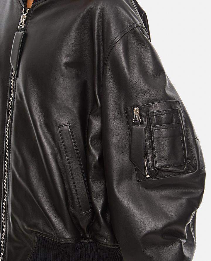 The Attico ANJA BOMBER IN PELLE Fino Al -60%