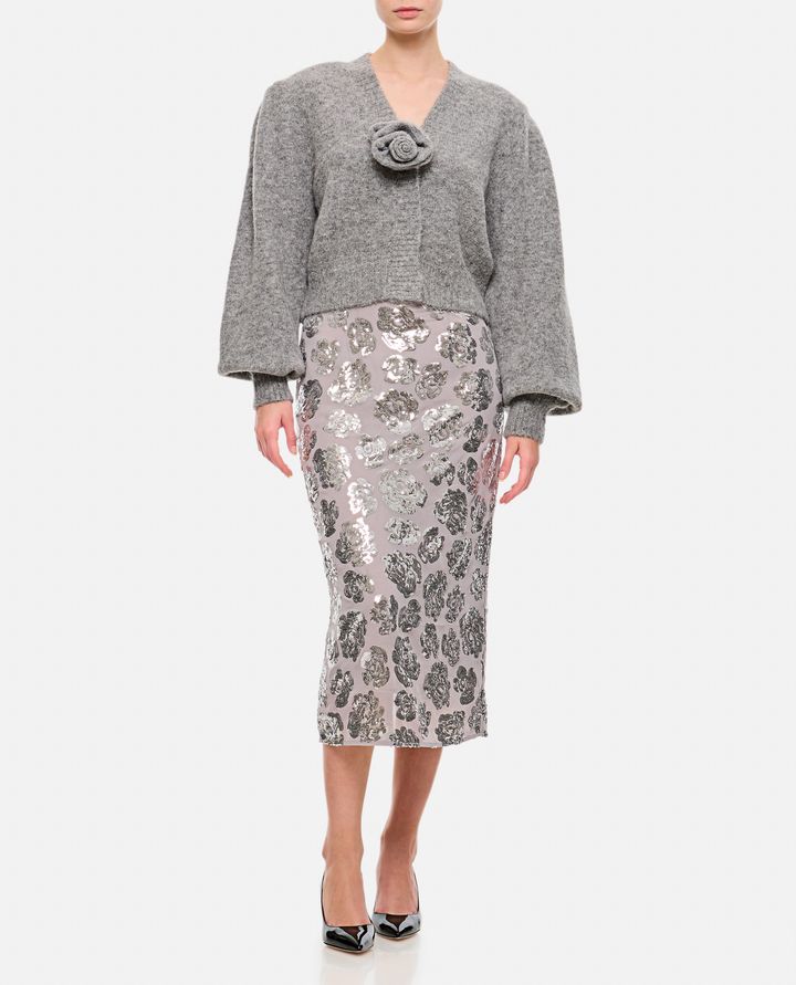 Rotate Birger Christensen GONNA IN CHIFFON CON PAILLETTES Negozi Online