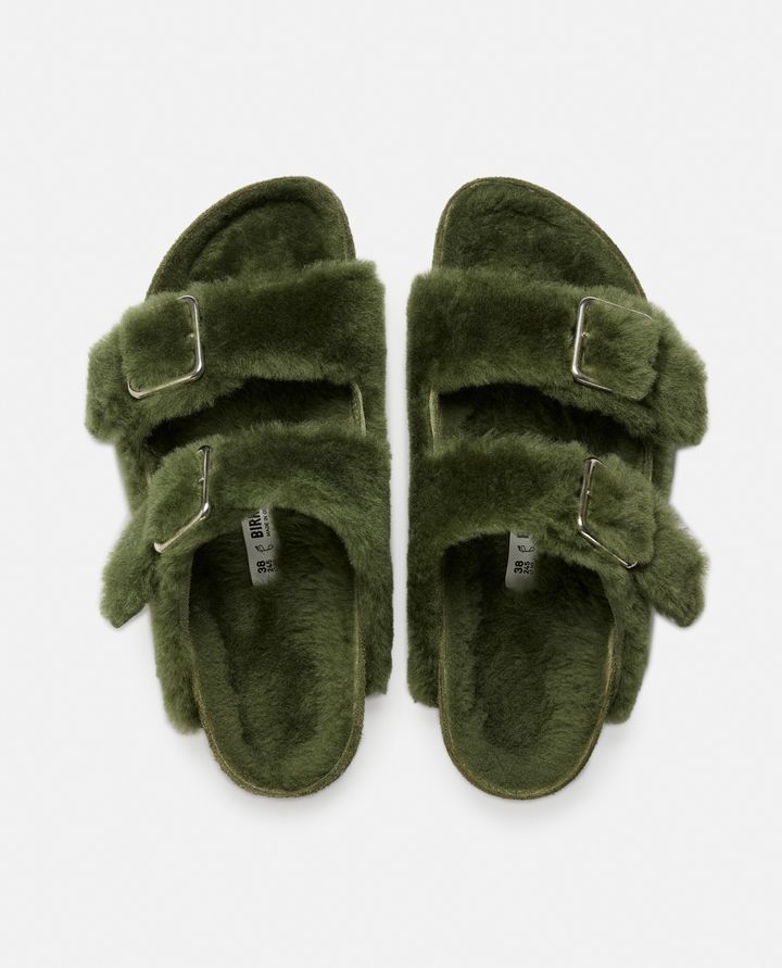 Birkenstock 1774 SANDALI ARIZONA SHEARLING BIG BUCKLE VERDI DA DONNA BIRKENSTOCK 1774 Affare Del Giorno