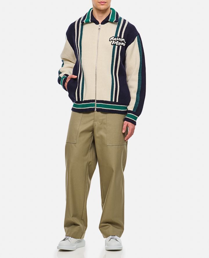Maison Kitsuné BOMBER COLLEGE IN MAGLIA Sconto