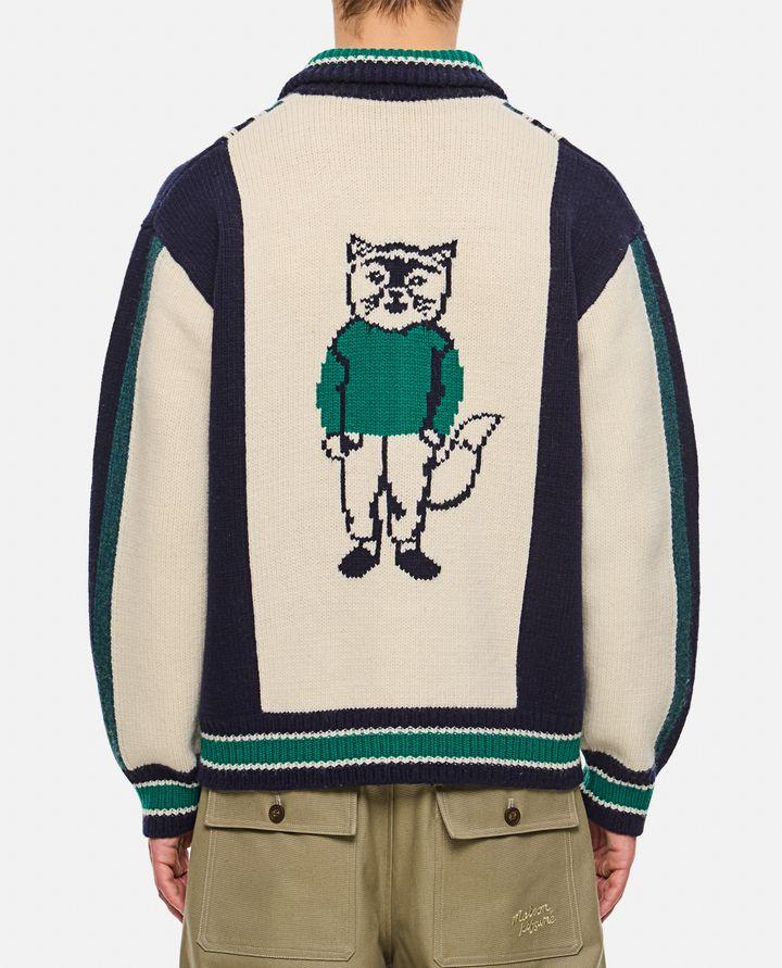 Maison Kitsuné BOMBER COLLEGE IN MAGLIA Sconto