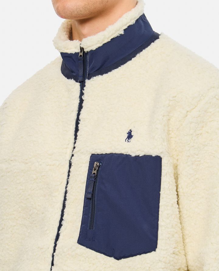 Polo Ralph Lauren TEDDY CON ZIP E TASCHINO Economico