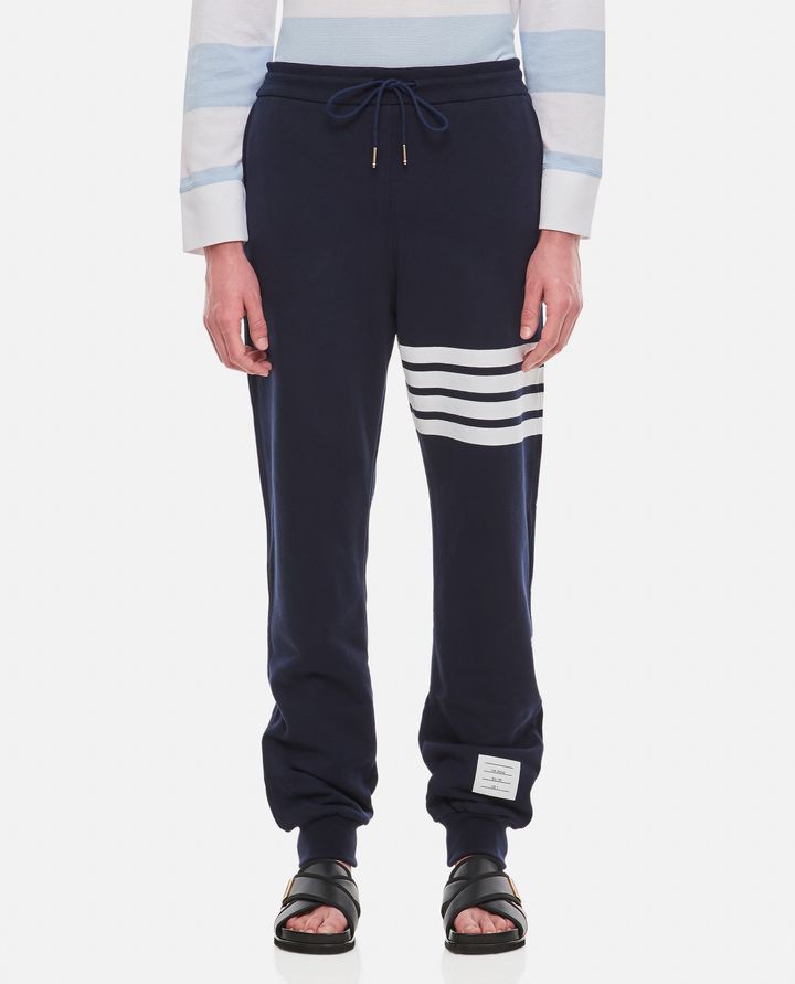 Thom Browne PANTALONE IN FELPA CLASSICA LOOPBACK 4 BAR DA UOMO - THOM BROWNE Smaltimento dello stoccaggio
