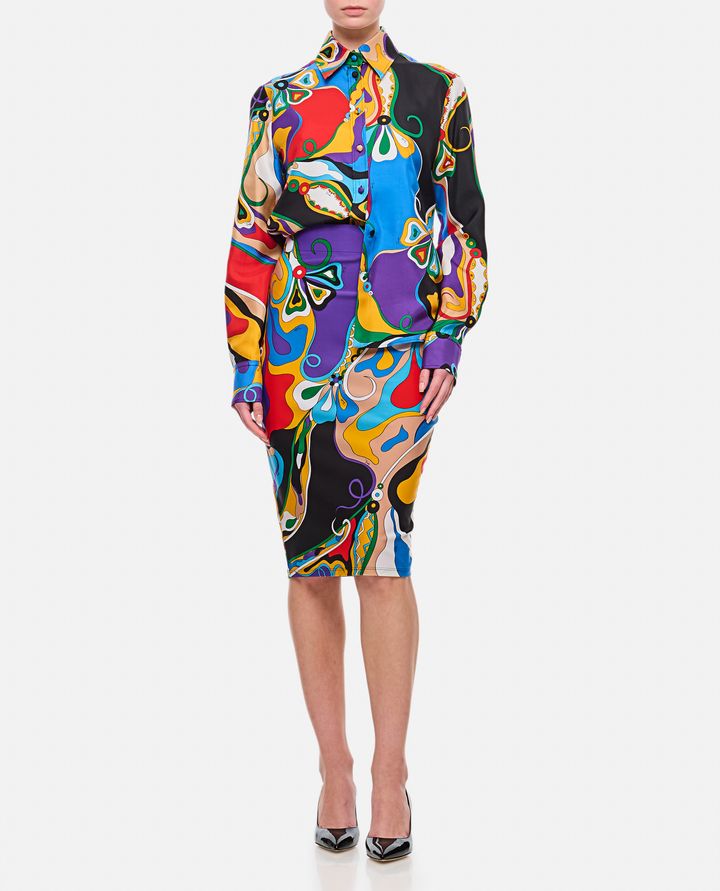 Emilio Pucci GONNA MIDI MULTICOLOR Enormi sconti