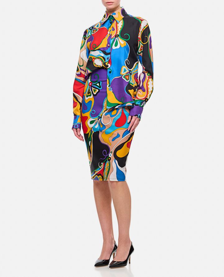 Emilio Pucci CAMICIA IN SETA MULTICOLORE Sconto