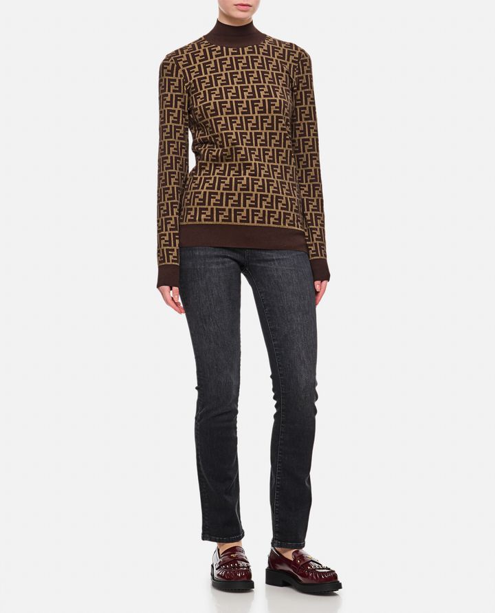 Fendi MAGLIA GIROCOLLO LOGO FF Spedizione Gratuita