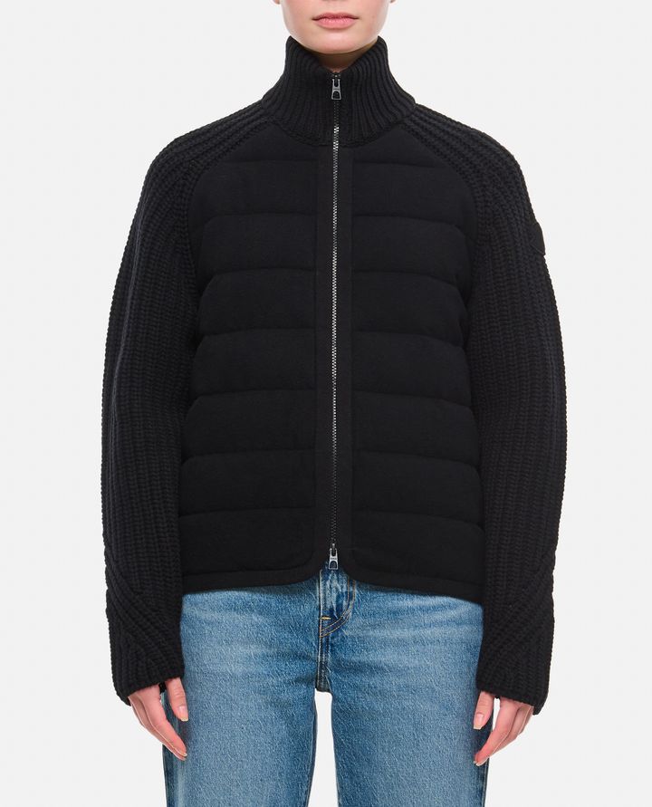 Moncler GIACCA CON MANICHE IN MAGLIA