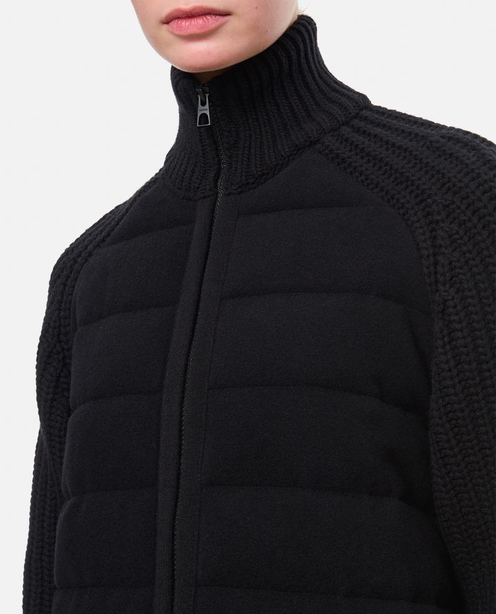 Moncler GIACCA CON MANICHE IN MAGLIA In Saldo