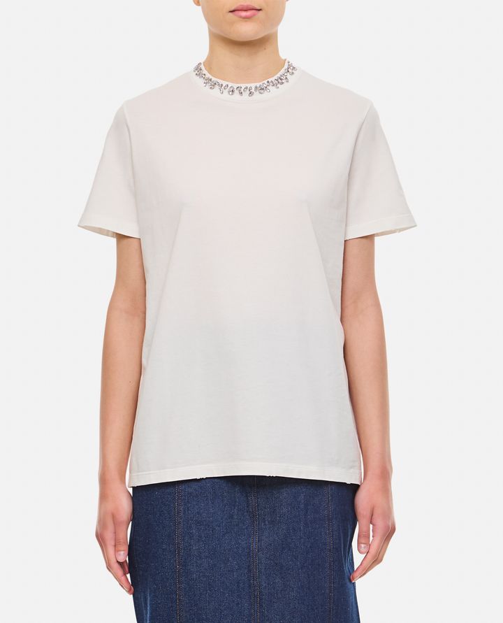 Golden Goose T-SHIRT REGOLARE IN COTONE CON RICAMI Latest fashion