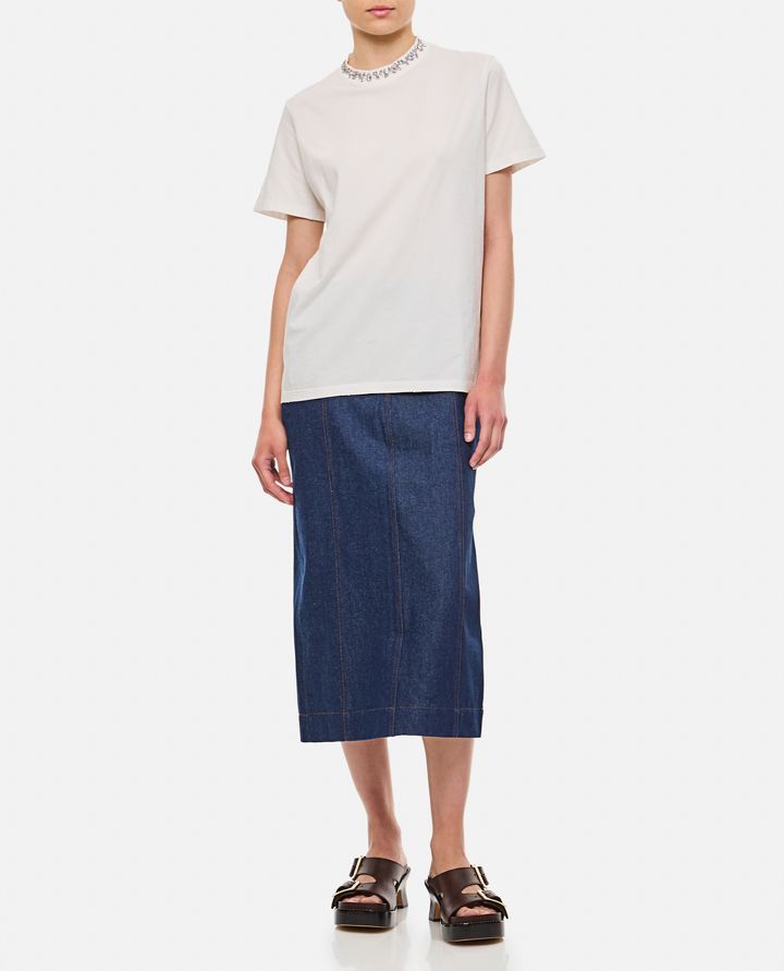 Golden Goose T-SHIRT REGOLARE IN COTONE CON RICAMI Latest fashion