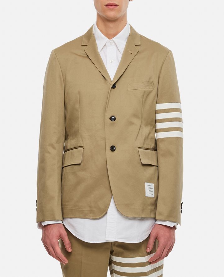 Thom Browne GIACCA SPORTIVA CLASSICA 4 BAR IN TWILL DI COTONE