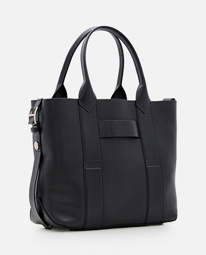 Hogan MEDIUM SCRIPT BORSA SHOPPING IN PELLE Trasporto libero internazionale